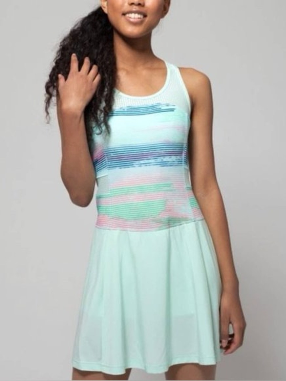 Lululemon Ivivva Mint Green Racerback Athletic Dress Tennis Activewear Size 12